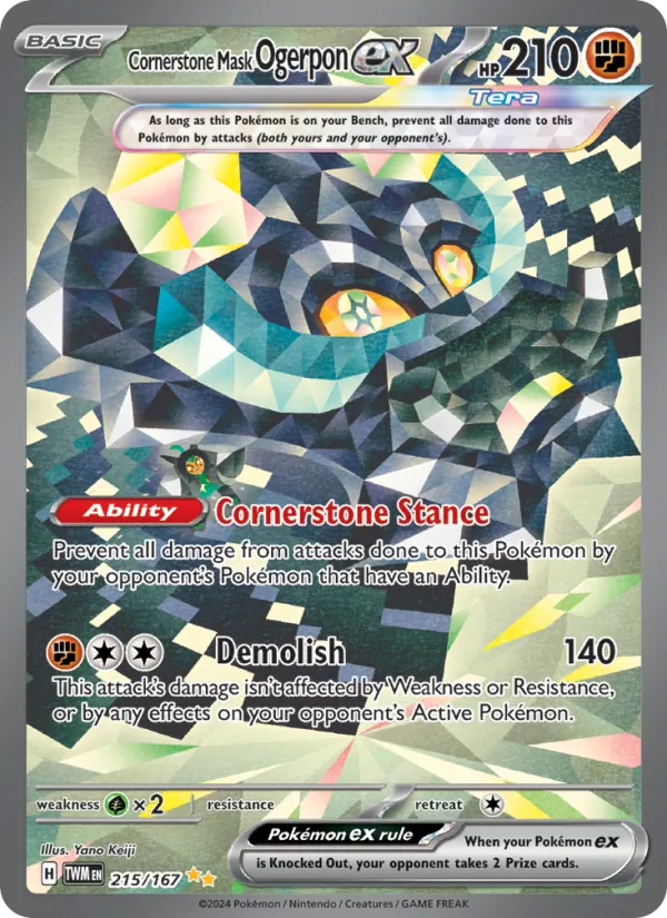 215 Cornerstone Mask Ogerpon ex – Twilight Masquerade