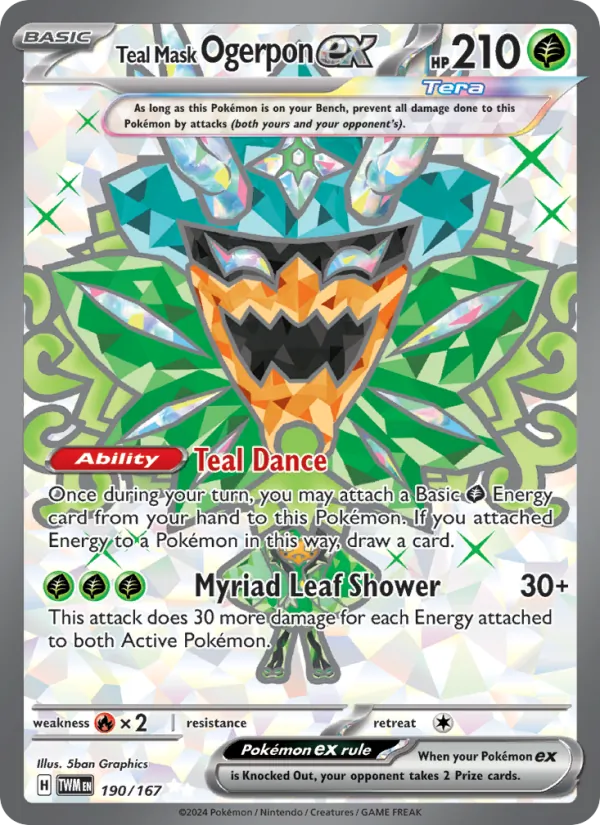 190 Teal Mask Ogerpon ex – Twilight Masquerade