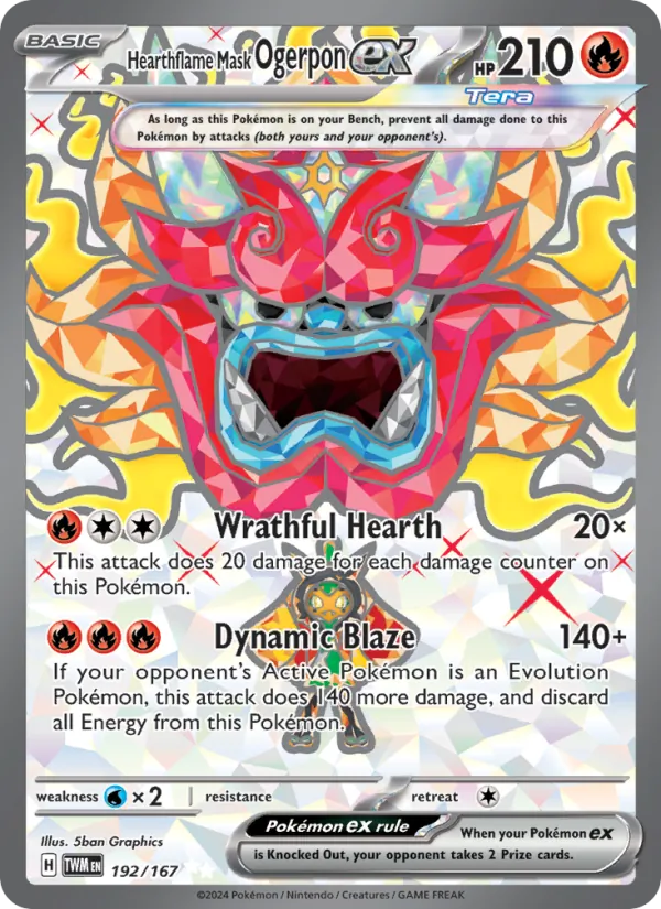 192 Hearthflame Mask Ogerpon ex – Twilight Masquerade