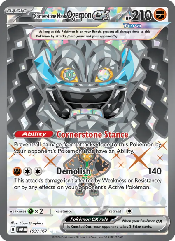 199 Cornerstone Mask Ogerpon ex – Twilight Masquerade