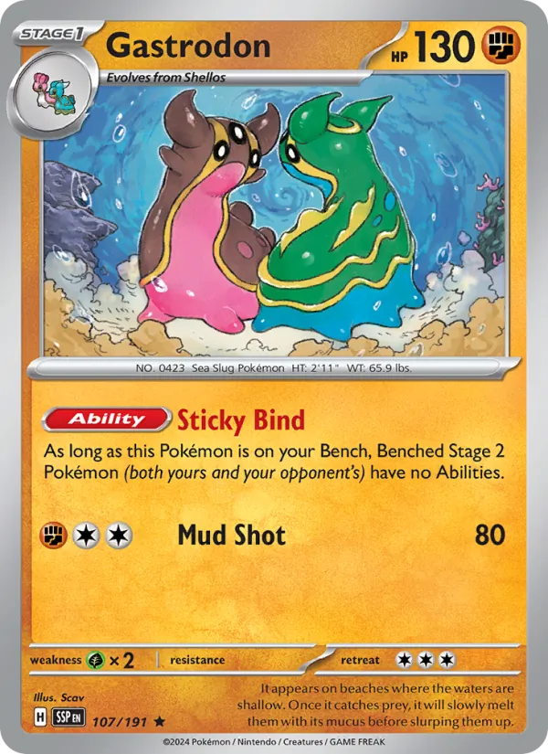 107-normal-playerrewardsprogram Gastrodon (Normal, Player Rewards stamp) – Surging Sparks