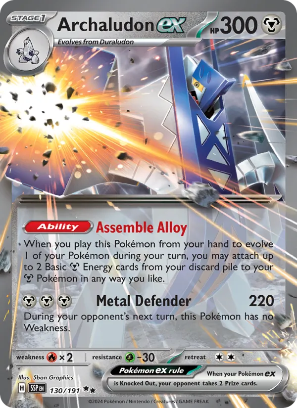 130-holo-playerrewardsprogram Archaludon ex (Player Rewards stamp) – Surging Sparks