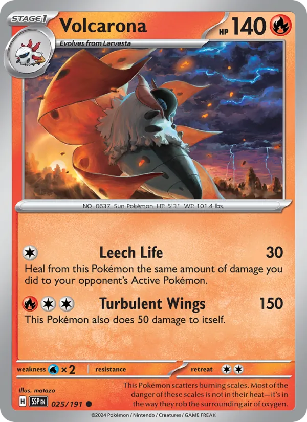025 Volcarona – Surging Sparks