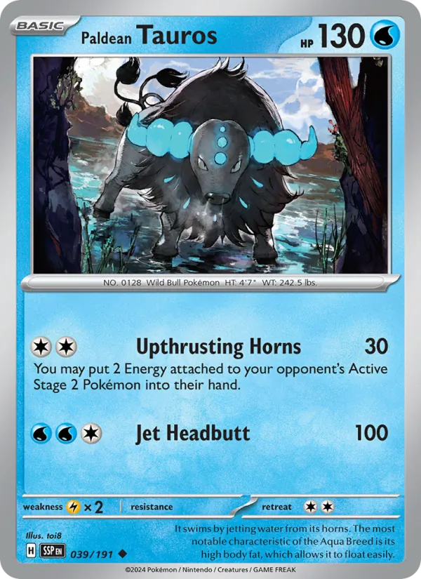 039 Paldean Tauros – Surging Sparks