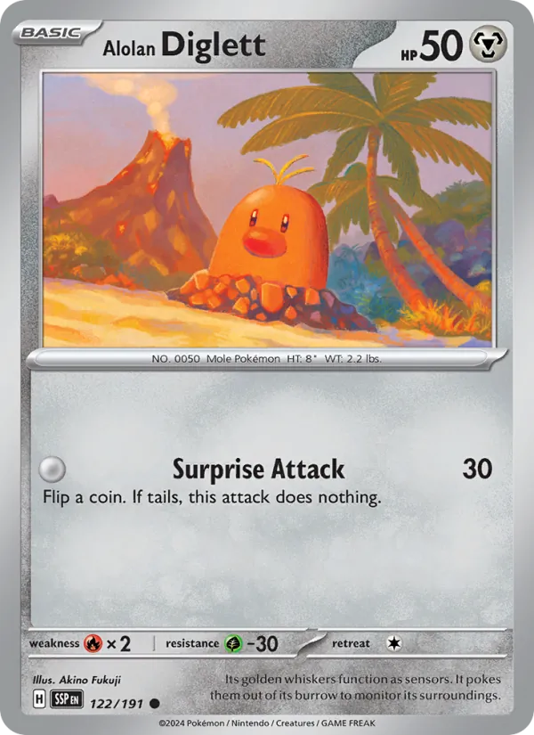 122 Alolan Diglett – Surging Sparks