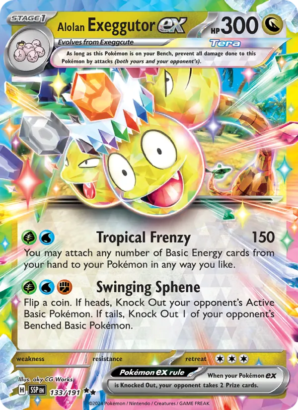133 Alolan Exeggutor ex – Surging Sparks