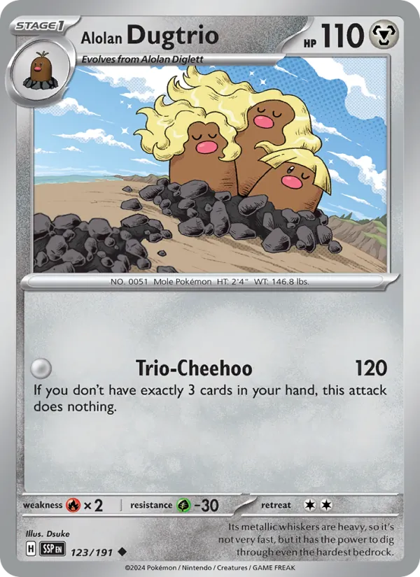 123-RH Alolan Dugtrio – Surging Sparks