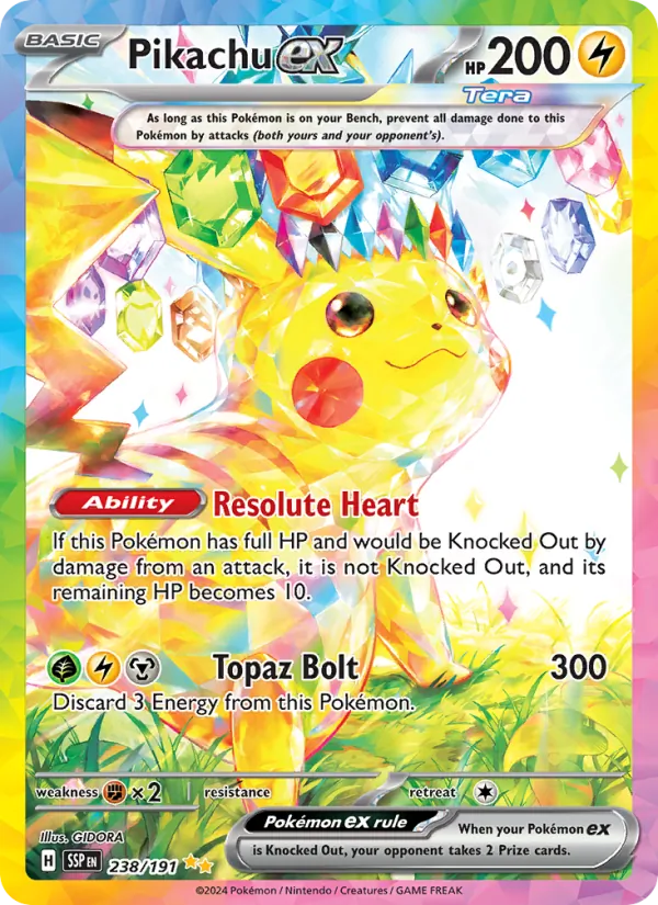 238 Pikachu ex – Surging Sparks