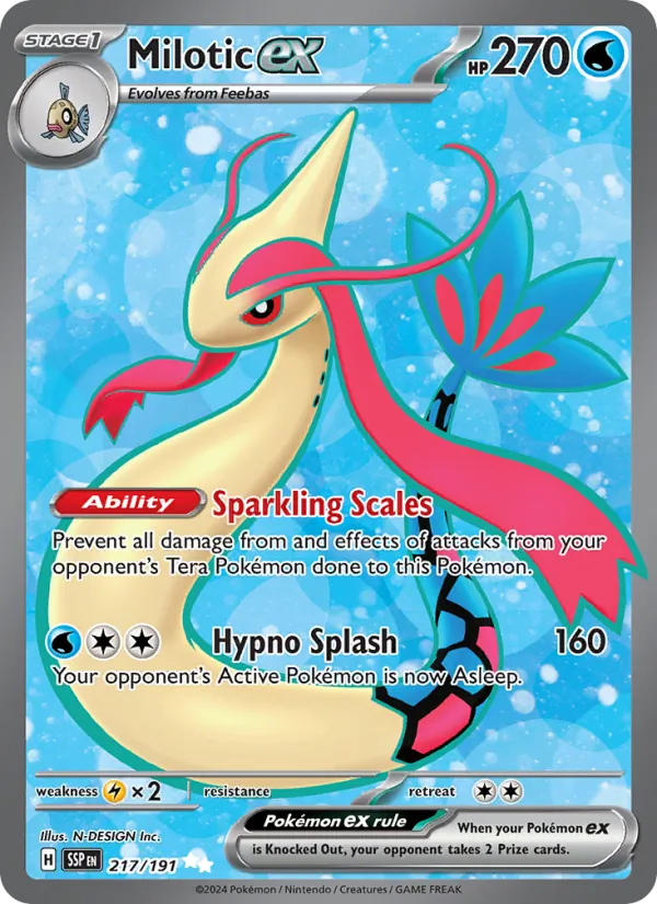 217 Milotic ex – Surging Sparks
