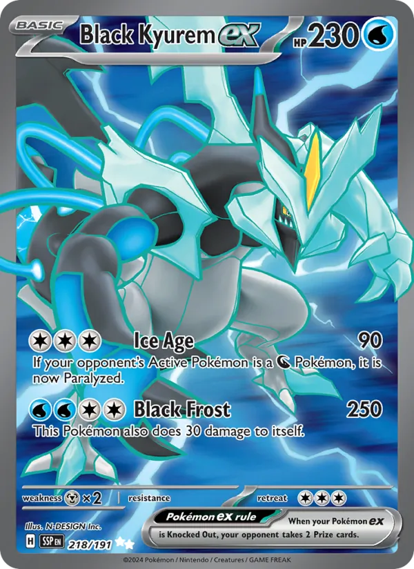 218 Black Kyurem ex – Surging Sparks