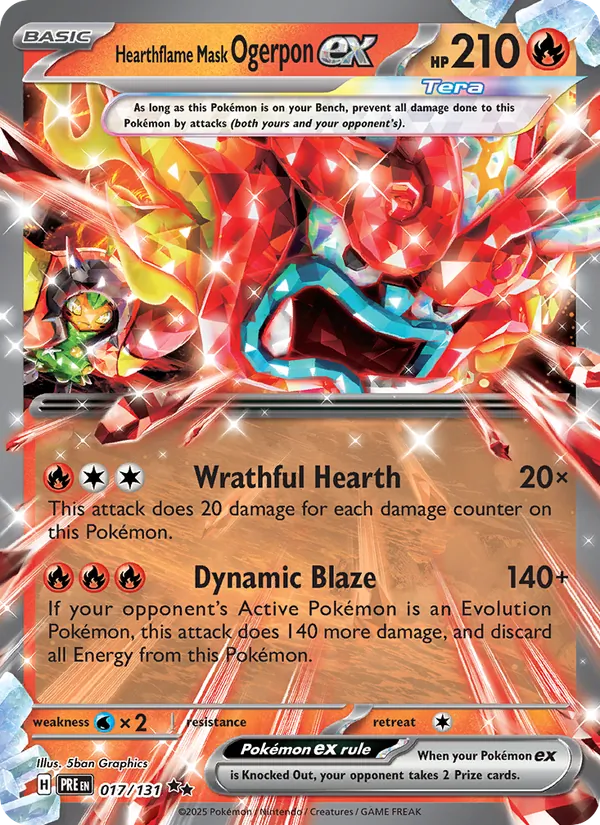 017 Hearthflame Mask Ogerpon ex – Prismatic Evolutions