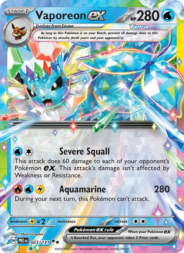 023 Vaporeon ex – Prismatic Evolutions