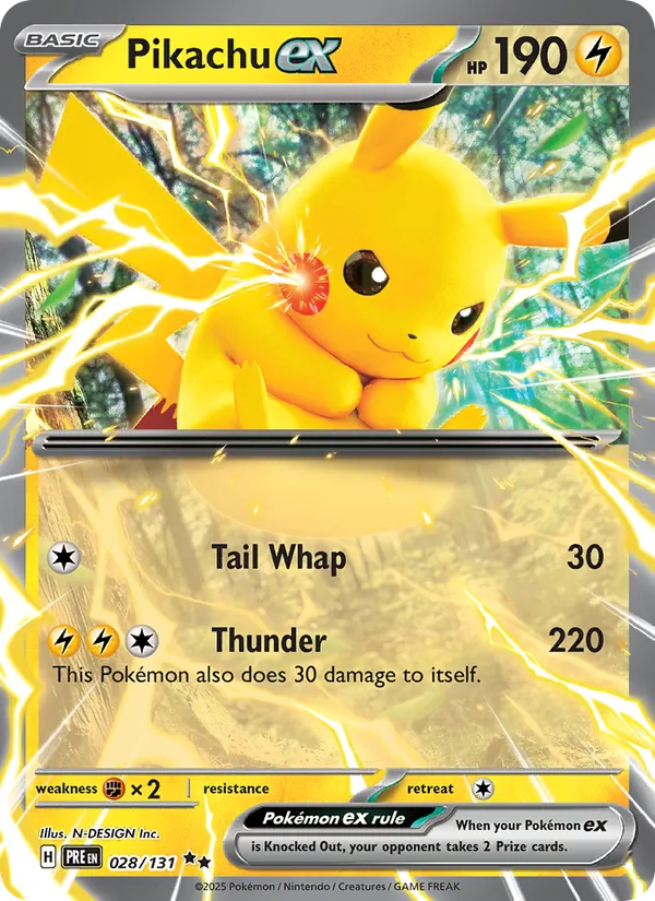 028 Pikachu ex – Prismatic Evolutions