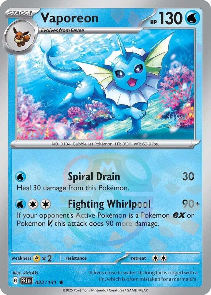 022-MB Vaporeon – Prismatic Evolutions