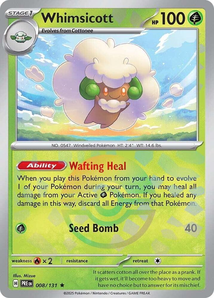 008-PB Whimsicott – Prismatic Evolutions