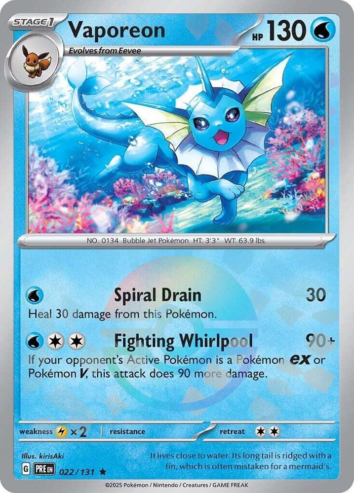 022-PB Vaporeon – Prismatic Evolutions