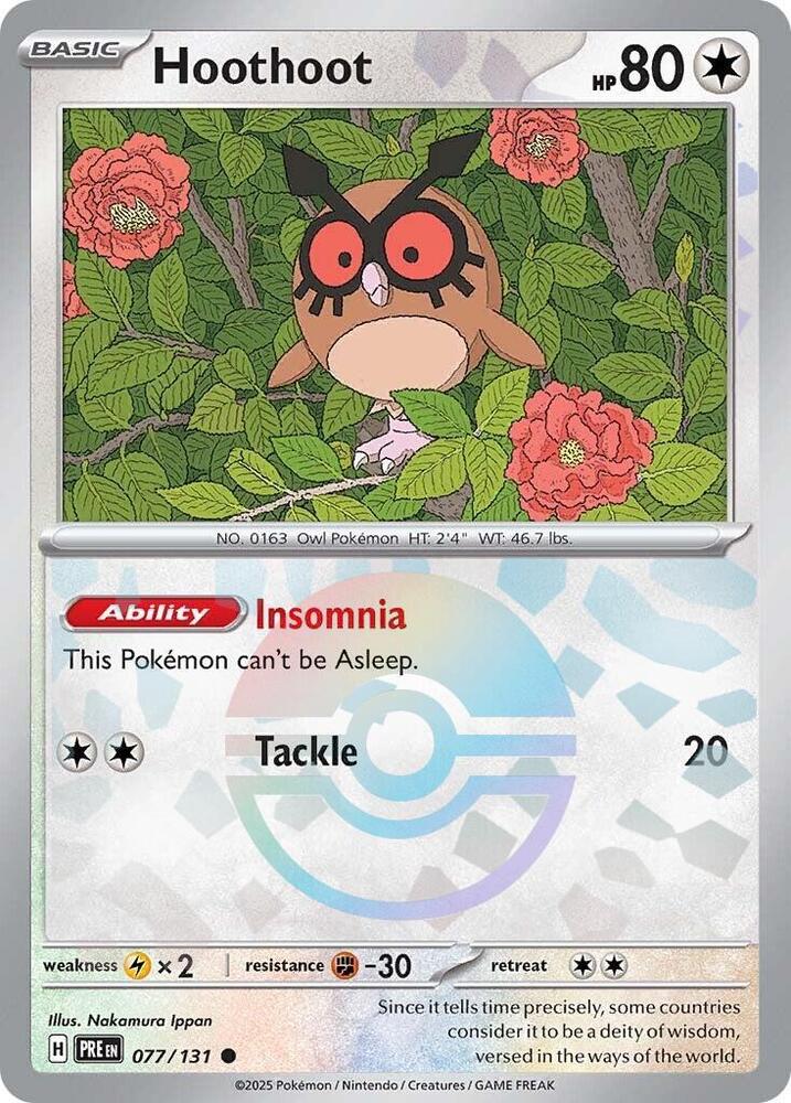 077-PB Hoothoot – Prismatic Evolutions