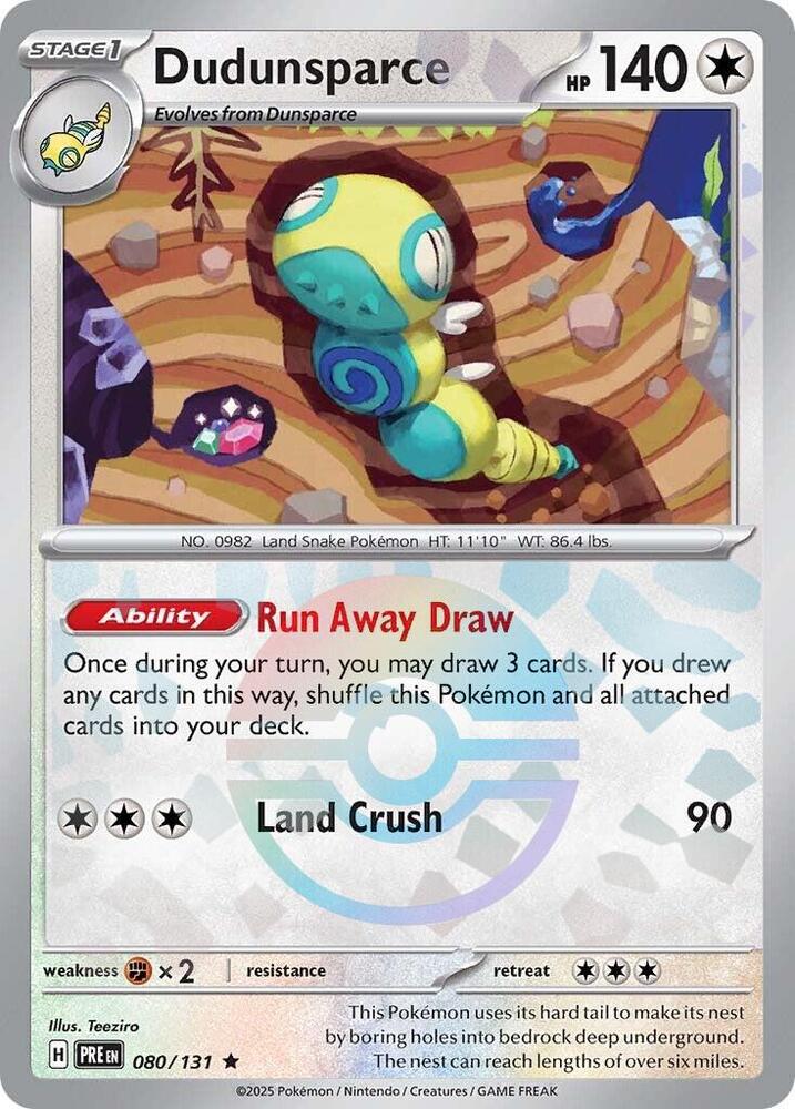 080-PB Dudunsparce – Prismatic Evolutions