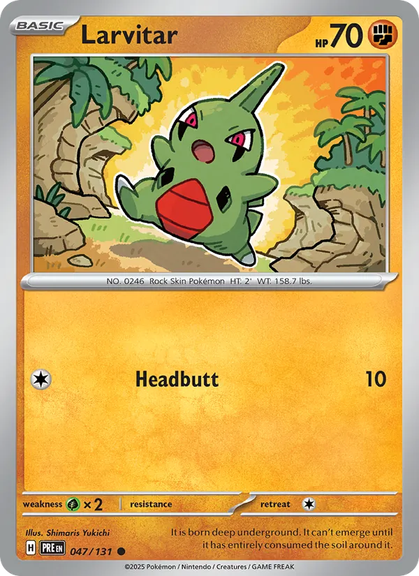 047-RH Larvitar – Prismatic Evolutions