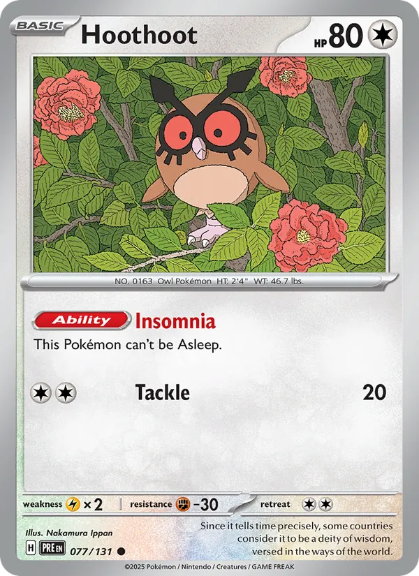 077-RH Hoothoot – Prismatic Evolutions