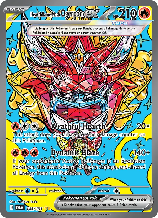 148 Hearthflame Mask Ogerpon ex – Prismatic Evolutions