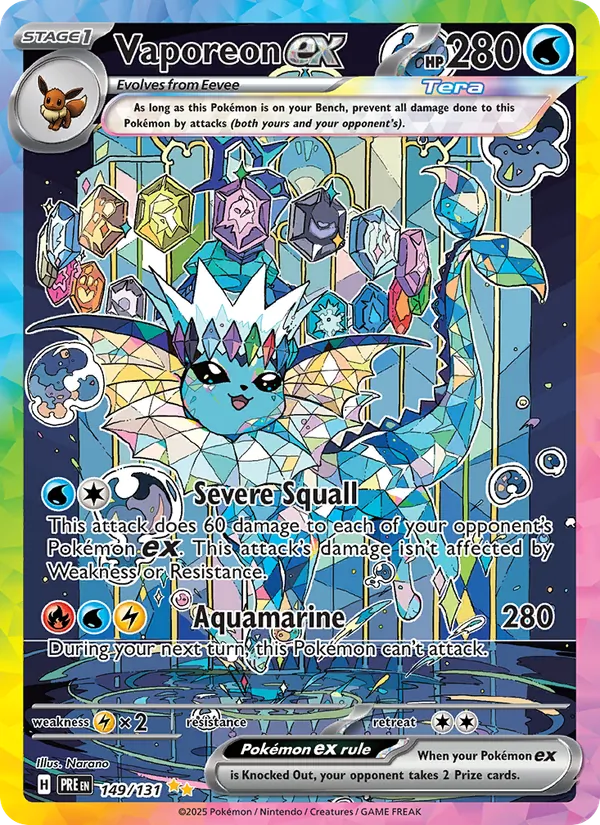 149 Vaporeon ex – Prismatic Evolutions
