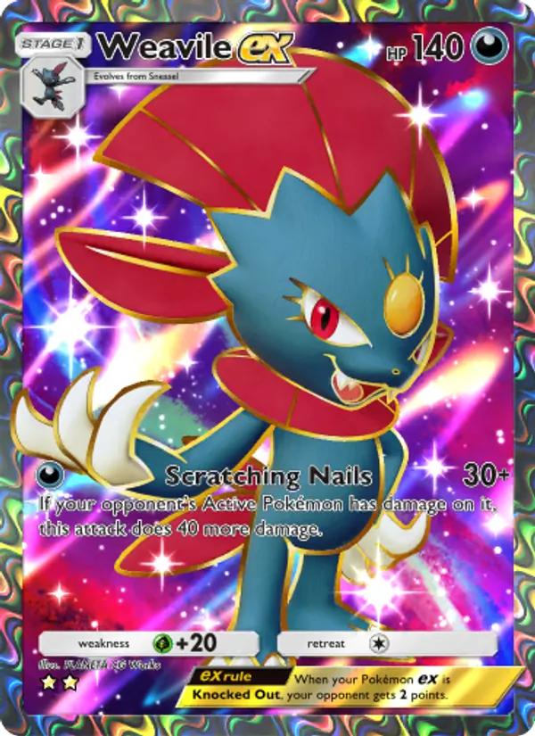 186 Weavile ex – Space-Time Smackdown