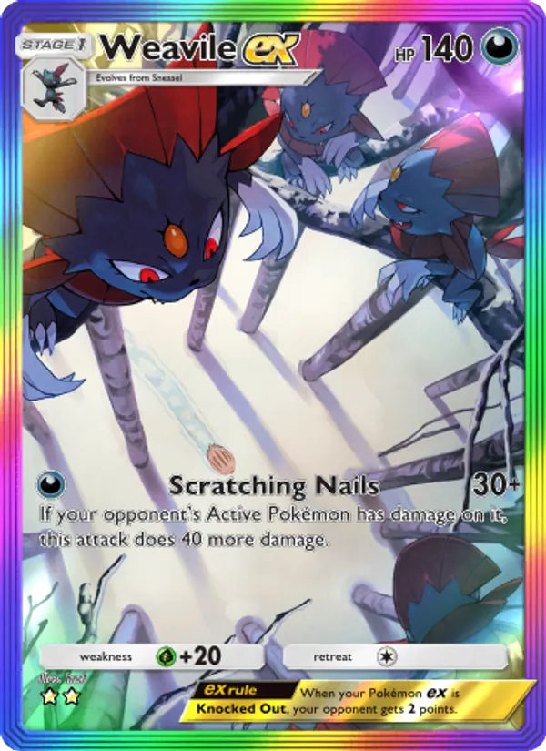 201 Weavile ex – Space-Time Smackdown