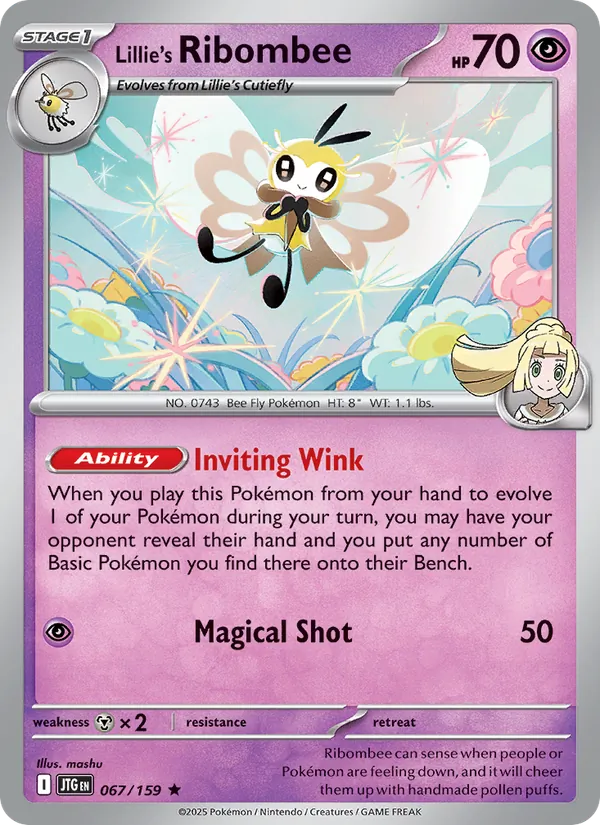 067-normal-playerrewardsprogram Lillie's Ribombee (Normal, Player Rewards stamp) – Journey Together