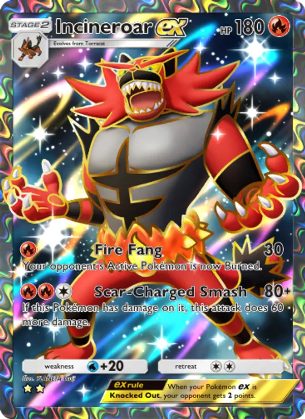 182 Incineroar ex – Celestial Guardians