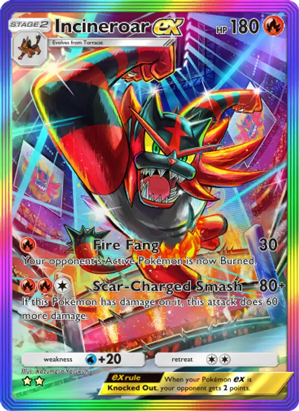 200 Incineroar ex – Celestial Guardians