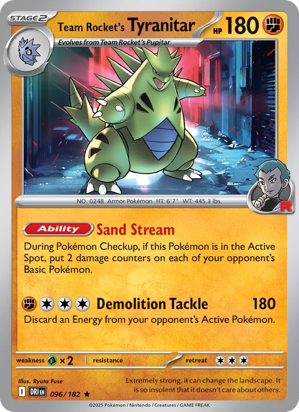 096-holo-setlogo-staff Team Rocket's Tyranitar (Set logo stamp, Staff stamp) – Destined Rivals