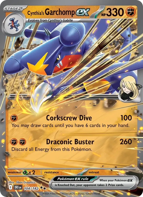 104 Cynthia's Garchomp ex – Destined Rivals