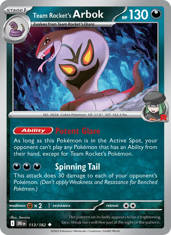 113 Team Rocket's Arbok – Destined Rivals