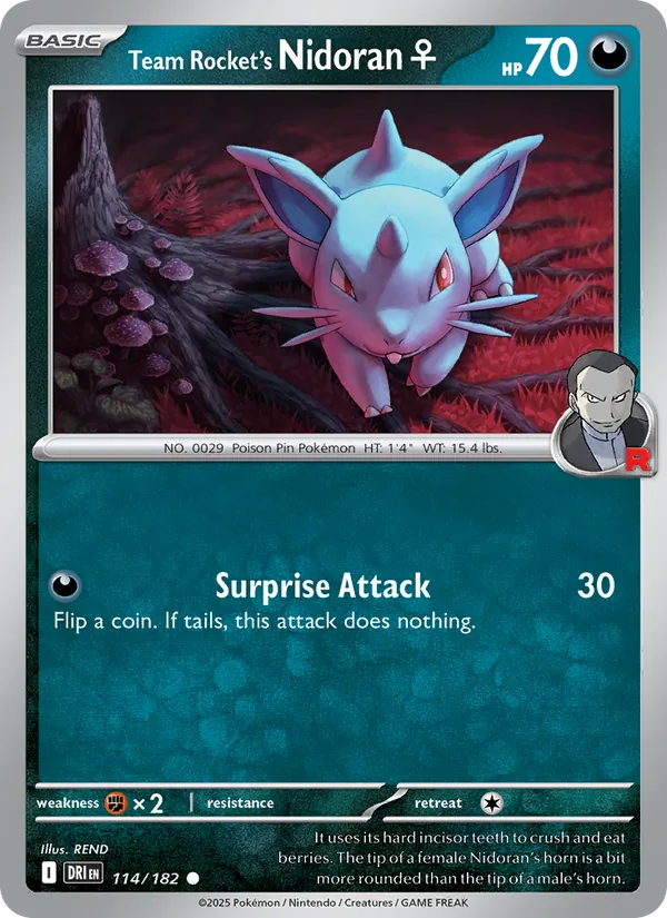 114 Team Rocket's Nidoran♀ – Destined Rivals