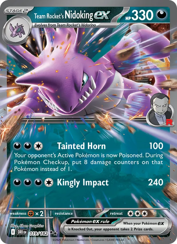 119 Team Rocket's Nidoking ex – Destined Rivals