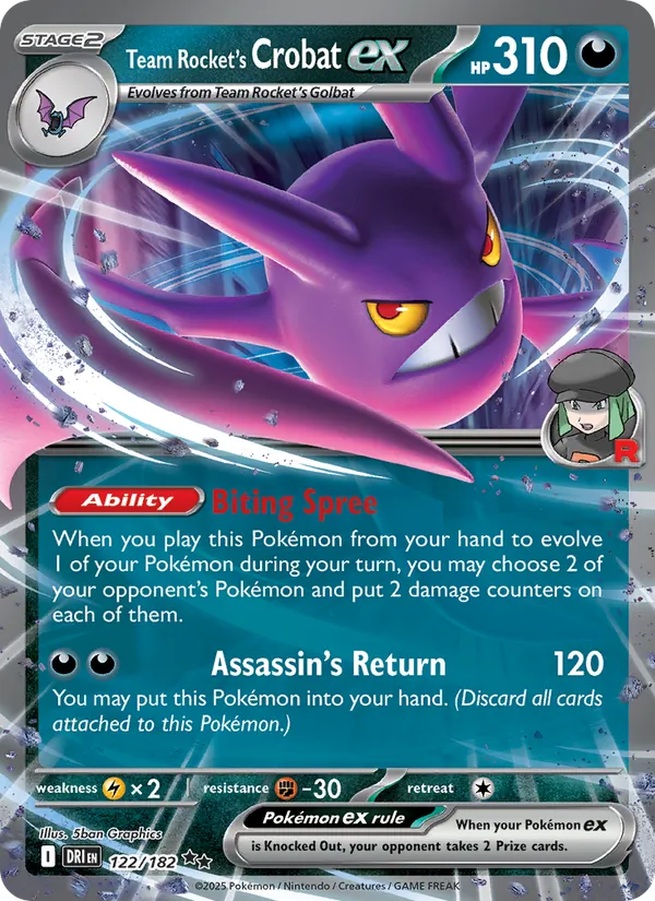 122 Team Rocket's Crobat ex – Destined Rivals