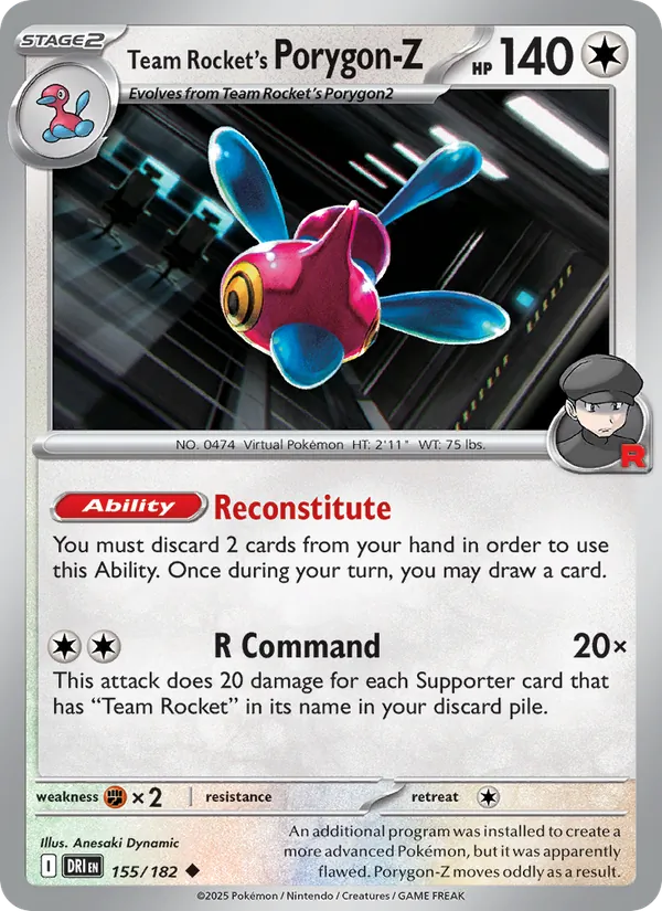 155 Team Rocket's Porygon-Z – Destined Rivals