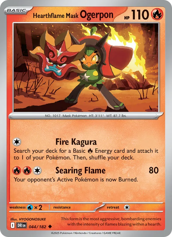 044-RH Hearthflame Mask Ogerpon – Destined Rivals