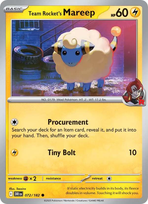 072-RH Team Rocket's Mareep – Destined Rivals