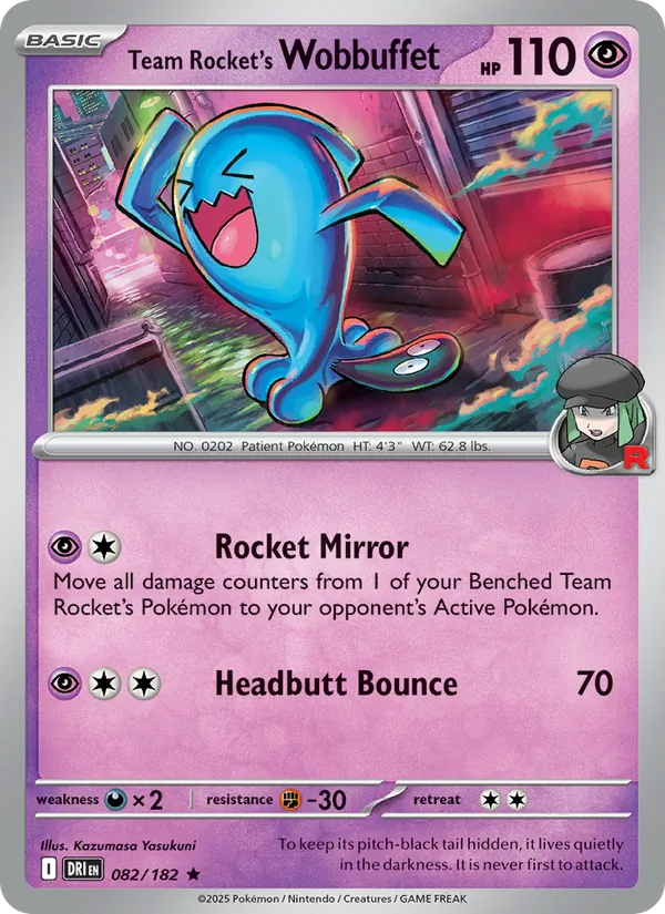 082-RH Team Rocket's Wobbuffet – Destined Rivals