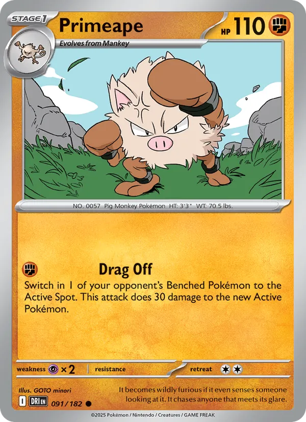 091-RH Primeape – Destined Rivals