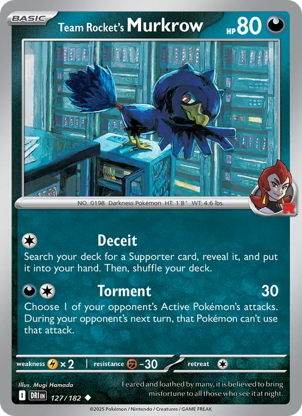 127-RH Team Rocket's Murkrow – Destined Rivals