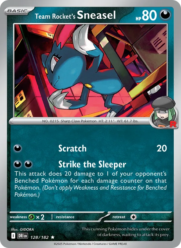 128-RH Team Rocket's Sneasel – Destined Rivals