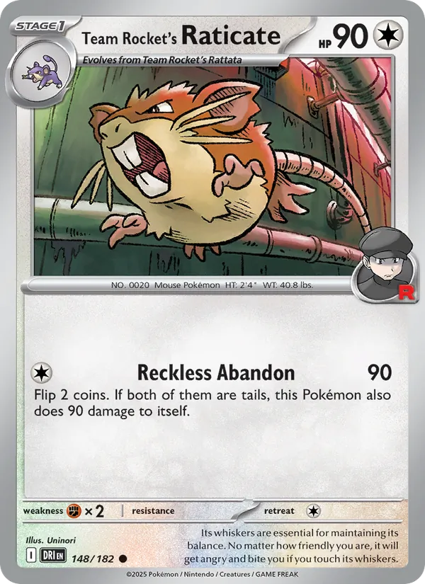 148-RH Team Rocket's Raticate – Destined Rivals