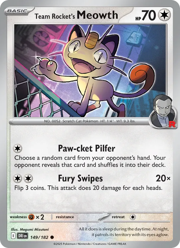 149-RH Team Rocket's Meowth – Destined Rivals
