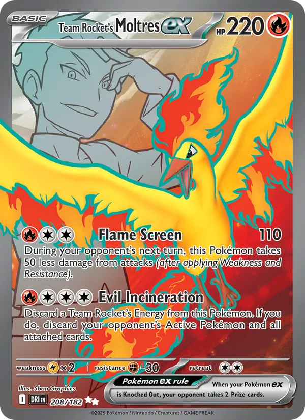 208 Team Rocket's Moltres ex – Destined Rivals