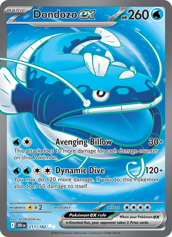 211 Dondozo ex – Destined Rivals