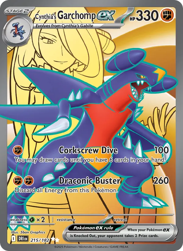 215 Cynthia's Garchomp ex – Destined Rivals