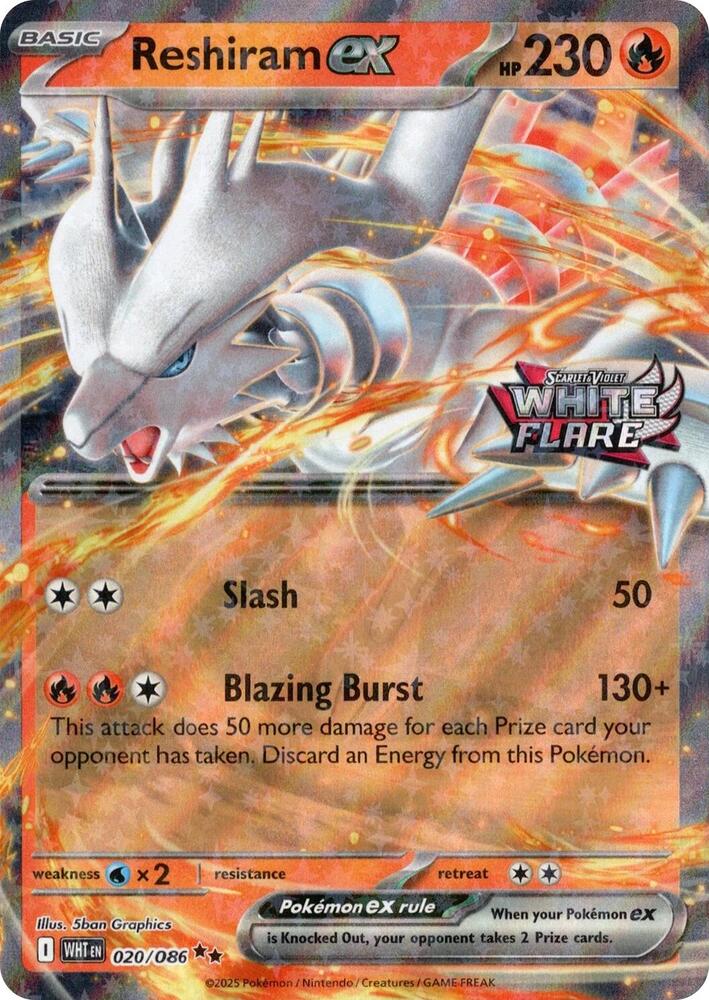 020-holo-setlogo Reshiram ex (Set logo stamp) – White Flare